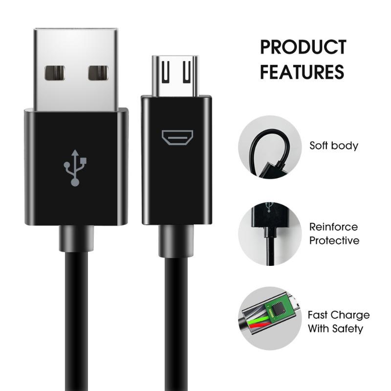Micro USB Universal Data Cable 1m /2m/ 3m Micro USB Port for Android Phones Standard Head Rechargeable Long Parachute Cables