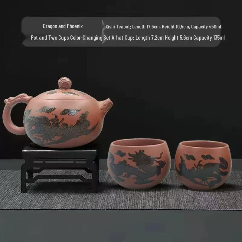 Original Ore Color-Changing Phoenix Cry Purple Clay Teapot - Large Capacity for Brewing Tea