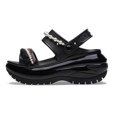 Sandalias Chanclas EVA Clásicas Brillo Perla para Mujer Negras 210179