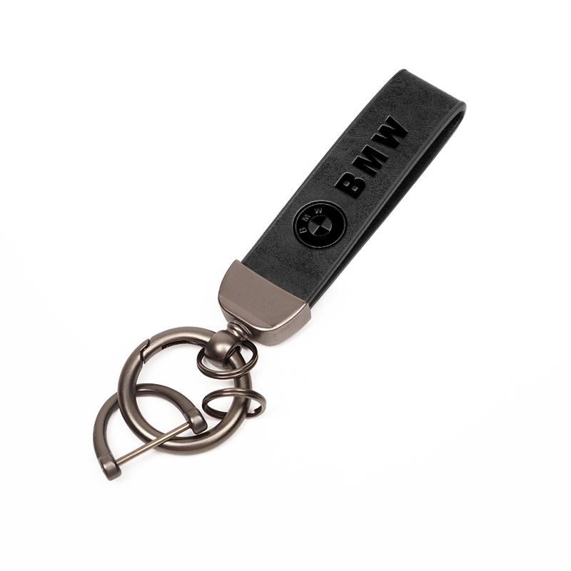 High-quality Metal/Leather Car Key Chain Logo Keyring Luxury Auto Interiors For BMW E46 E90 E60 F30 F10 E39 E36 G30 E92 E87 X5 ulcr72