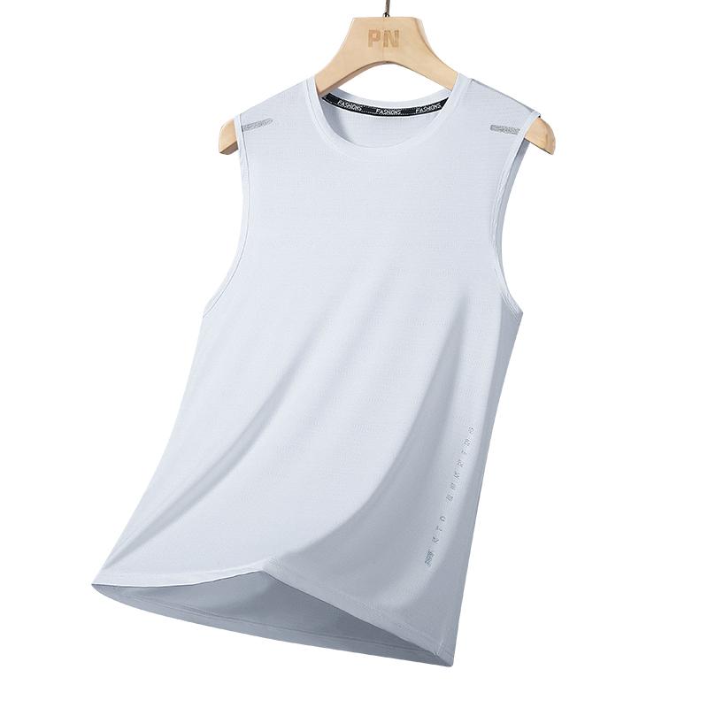 2025 New T-shirt Men's Ice Silk Quick-drying Short-sleeved Ice Silk Short-sleeved Vest