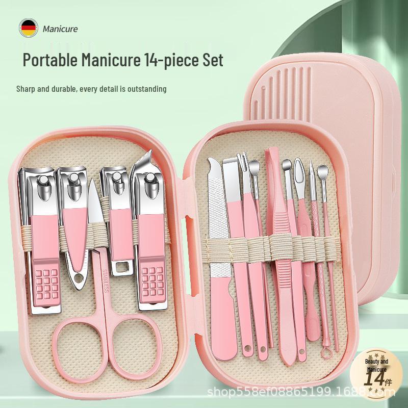 Spot Stainless Steel Nail Clipper & Manicure Set (8-14 Pieces)