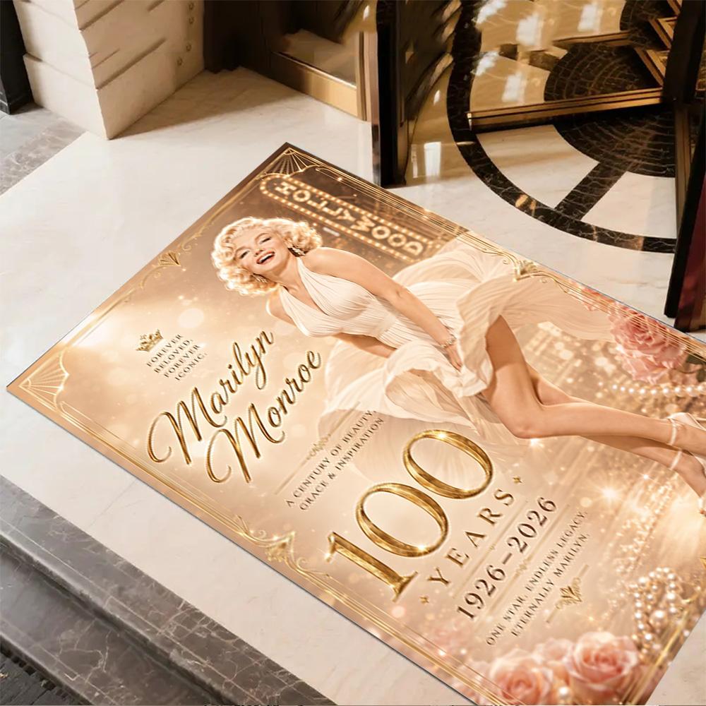 Tappeto da Pavimento Iconico di Marilyn Monroe Tappeto per Ufficio Adatto per Balcone Stanze dei Giochi Corridoio Ingresso Tappeto Antiscivolo Decorazione Ufficio Anime Regalo per Festival