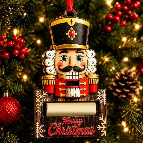 Holiday Hanging Decor Christmas Wooden Money Holder Ornament Santa Reindeer Snowman Elf Cash Holder Xmas Tree Gift Decoration