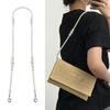 Purse Chain Strap Faux Pearl Bag Chain Strap Replacement with Metal Buckles Shoulder Cross Body Bag Chain for Ladies Tote Handbag