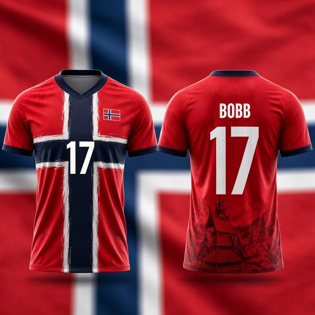 2026 New Norwegian National Team Football Jersey 3d Printing Summer Sports Unisex T-Shirt Kid's Clothing Tee Woman Hiking T-Shirt