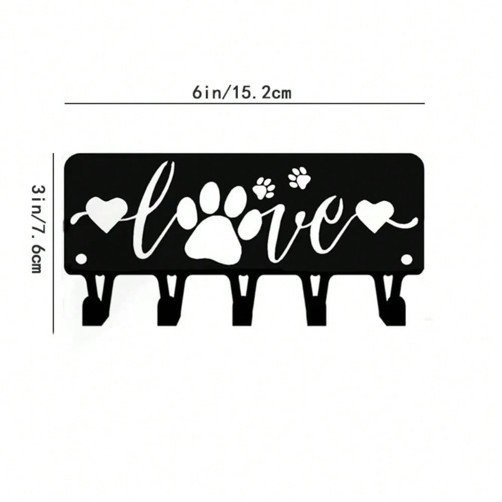 Puppy Key Holder Wall Hook & Metal Towel Rack, Scenery Holiday Decor