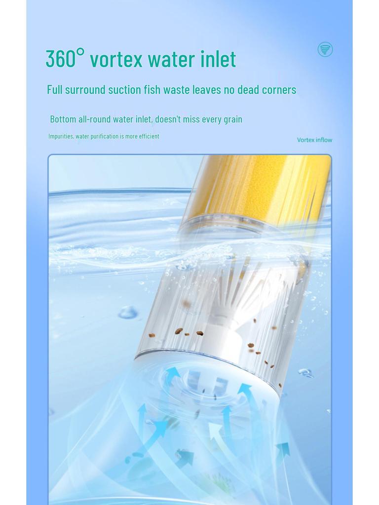 Silent All-in-One Fish Tank Filter with Built-in Oxygenation and Water Circulation