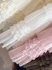Korean Style Layered Lace Midi Skirt with Elastic Waist - Spring Fluffy Gauze Skirt for Women