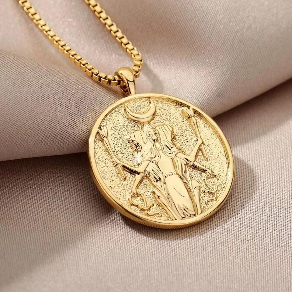 Greek Artemis Mythology Totem Necklace Clothing Match Accessory Gift Collection
