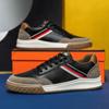 Herrenschuhe Sommer Herren Freizeitschuhe aus Leder Trend Vielseitig Sportliche Kleine Weiße Board Schuhe Sommer Herren Trendschuhe