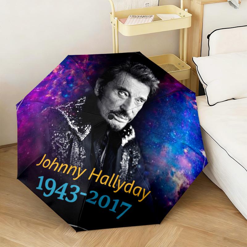 French legendary rock singer and actor Johnny Hallyday umbrella is suitable for all seasons, including home travel and outdoor activities Y4