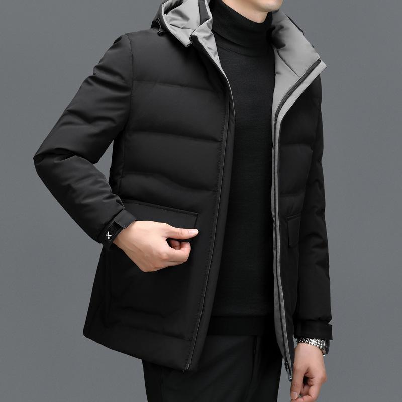 Winter Men's Down Jacket Thickened Warm Mid-length Casual Nikon Jacket for Men