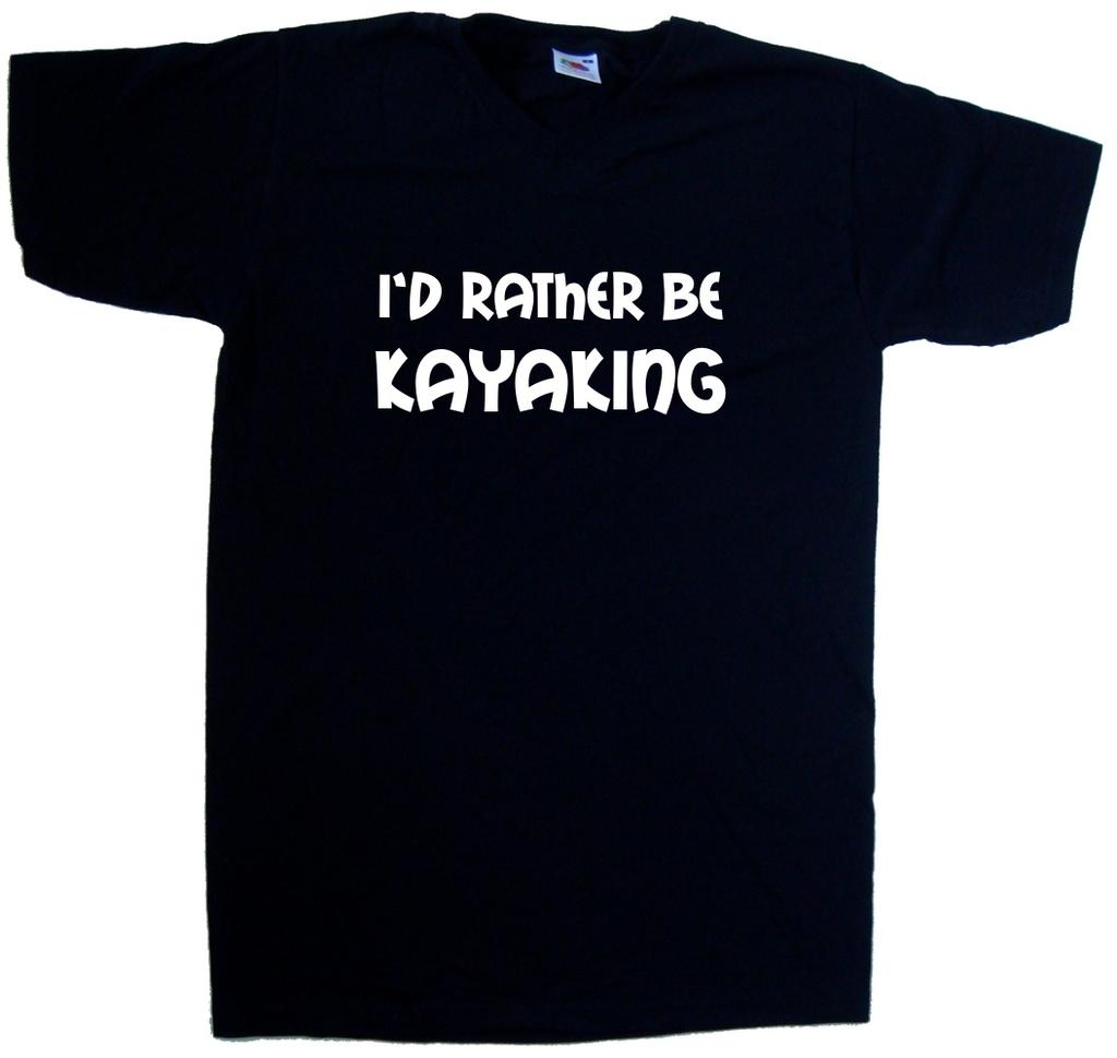 I'd Rather Be Kayaking V-Neck T-Shirt