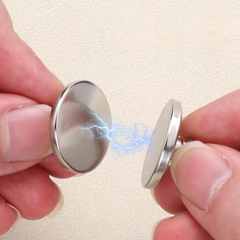 10Pairs Nail-free Magnetic Button Clips Strong Magnetic Magnetic Hook  Household Use