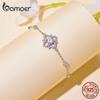 Bamoer D Color VVS1 EX 0.5CT Moissanite Bracelet for Women Valentine's Day Gift 925 Sterling Silver Shining Fine Jewelry