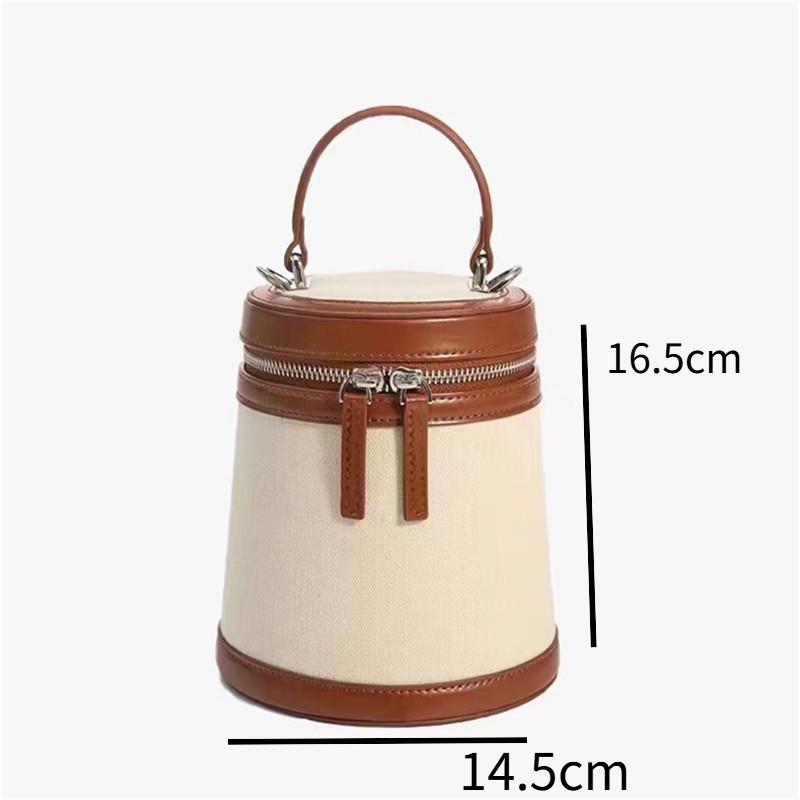 Nowa Modna Torba Wiaderko z Płótna Projektanta Modna Mini Torebka Codzienna Uniwersalna Prosta Damska Torba Przez Ramię