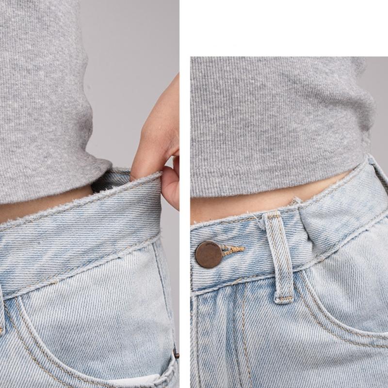 Jeans Befestigungsschnallen Metall Verstellbar Festziehen Knopf für Weite Hosen Jeans Taillenstraffer Stift