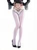 Women'S Lace Cross Waist Pantyhose Oil Shiny Glossy Sheer See Through Stocking Woman Underwear 2 In 1 Tights Shaping Pantyhose