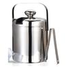 2025+ Insulated Ice Bucket with Lid - Double-Walled Ice Bucket with Ice Tongs Compartment- Container Buckets