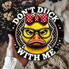Vintage Round Metal Duck Sign Whimsical Animal Wall Decor Home Farmhouse Outdoor