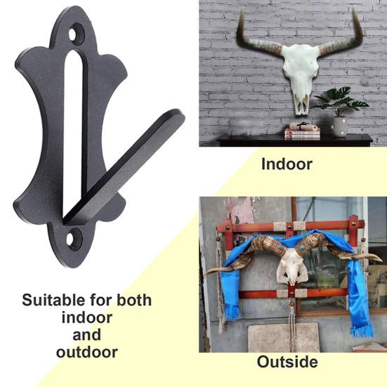 6Pcs European Mount Metal Skull Hanger Heavy Duty Deer Mule Antelope Coyote Small Game Animals Skull Wall Hanging Hook Rack