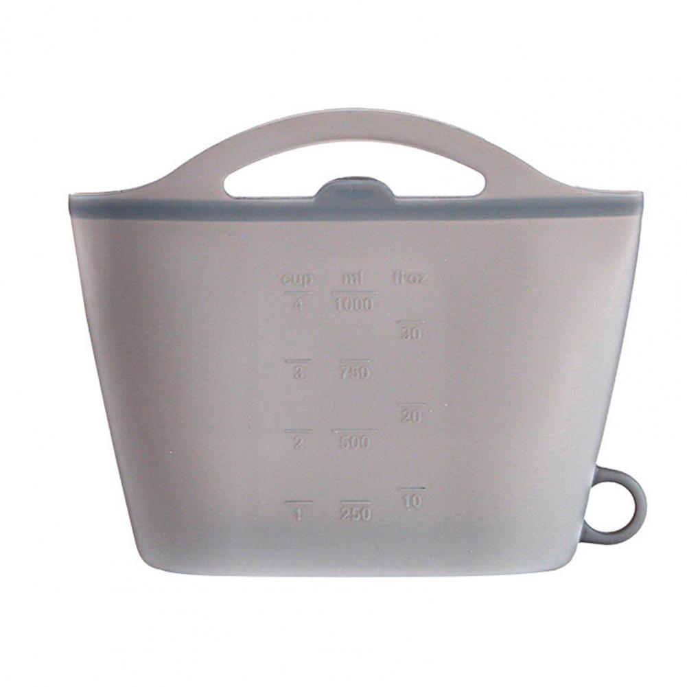 1L Silicone Storage Bag Food Preservation Organizer Fridge Fruit Storage Pouch Microwave Steam Disinfection Bag Food Heating Bag