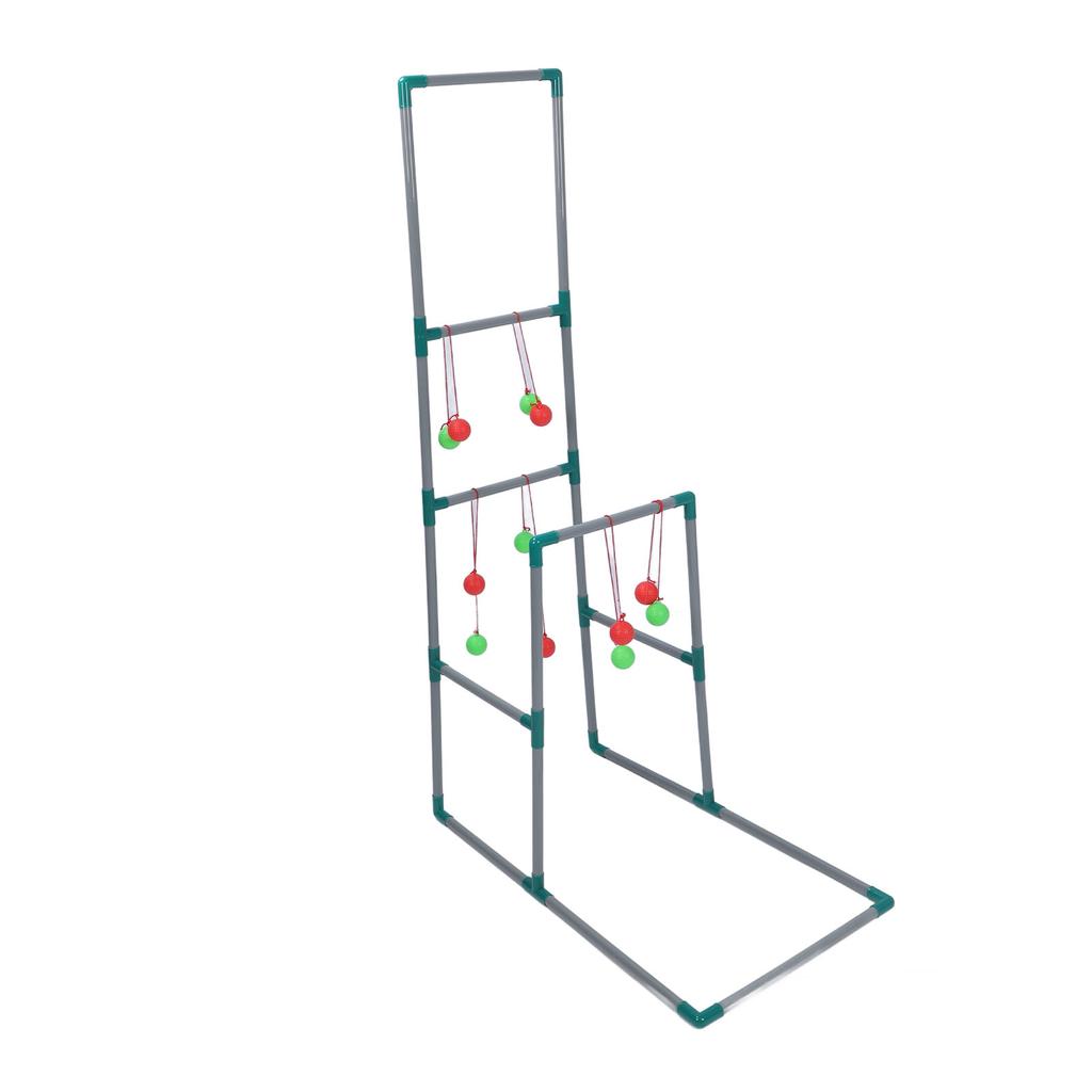 Ladder Ball Game with 12 Throwing Balls Double Layer Complete Ladder Toss Game for All Skill Level I