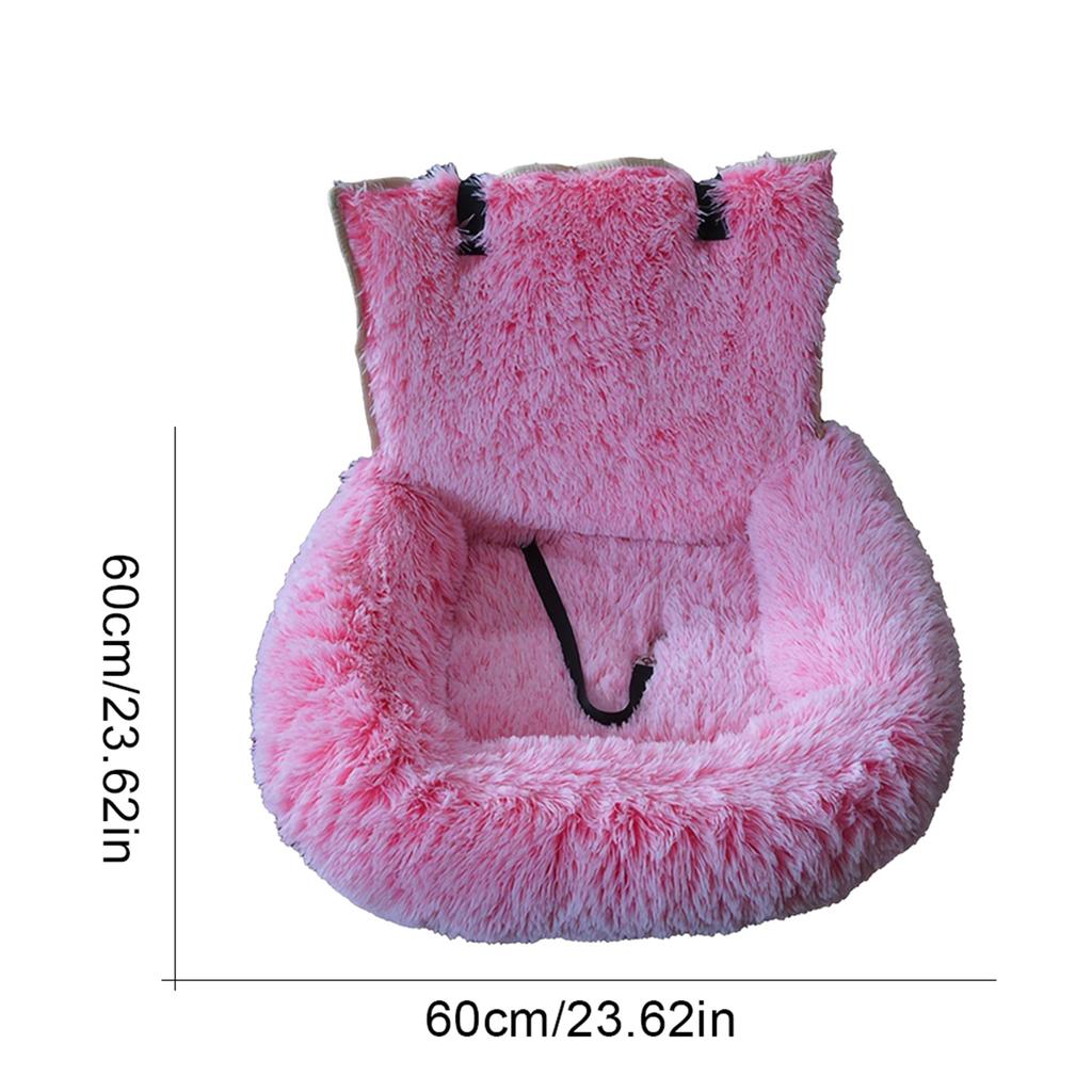 Dogs Travel Carrier Bed Pet Car Booster Seat W/ Safety Belt Removable Washable Seat Cushion Non-slip for Small Medium Large Dogs
