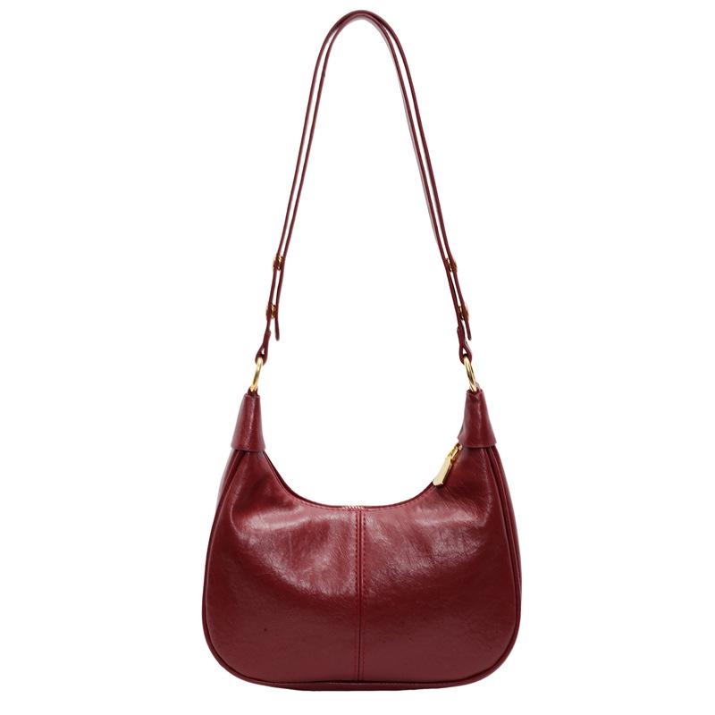 

Women s Crossbody Shoulder Bag - Solid Color, Versatile, Casual Fashion, Underarm Style 24x9x22 cm червоний