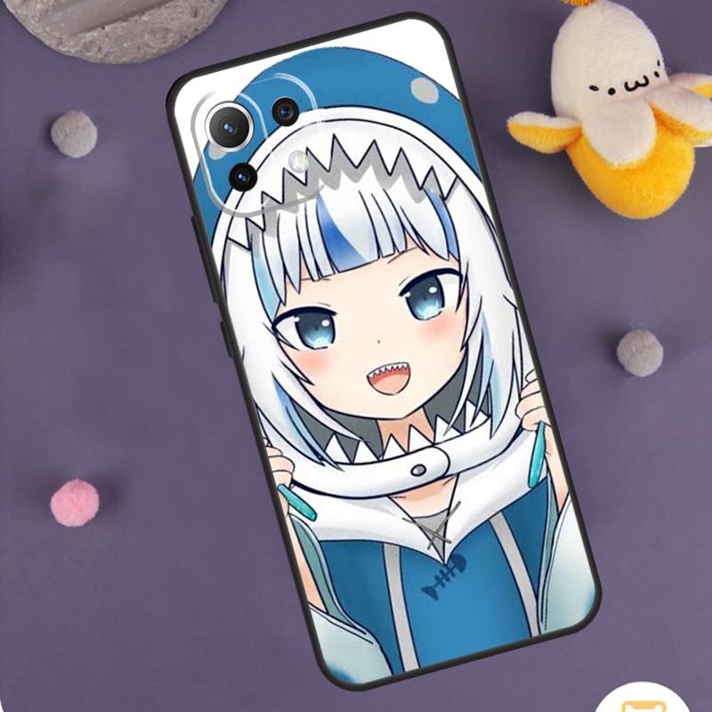 Gawr Gura Hololive Anime Case For Xiaomi 14 Ultra 13 12 Lite 11T 12T 13T Pro POCO X6 M6 X3 X5 Pro M5s F3 F5 F6 Cover Mi 11T (11T Pro)