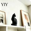 Matte Frosted Statue for Bedroom 3D Printed Cat Sculpture, Modern Style Statue, Black And White Art Decor Table PLA Ornament Home Aesthetic