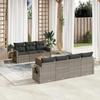 VidaXL Garden Lounge Set with Cushions 8 Pcs, Patio Sofas, Patio Furniture Set, Outdoor Furniture, Grey 3224471
