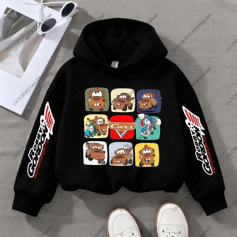 Spring Autumn Lightning Mcqueen Cartoon Children Hoodie Long Sleeve Pixar Car Print Kid Boy Clothes Fashion Pullover Sweatshirts