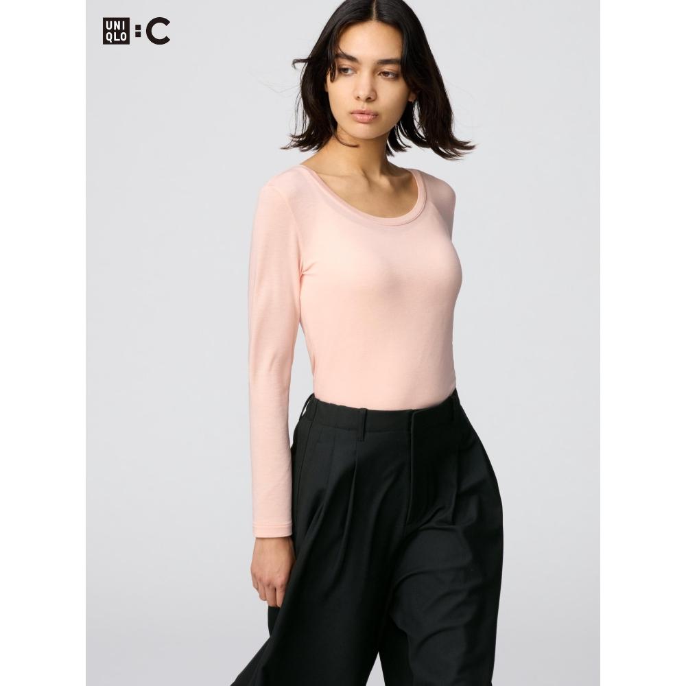 Uniqlo HeaTTech Cashmere Blend U Neck T  Long Sleeve  exTra Warm