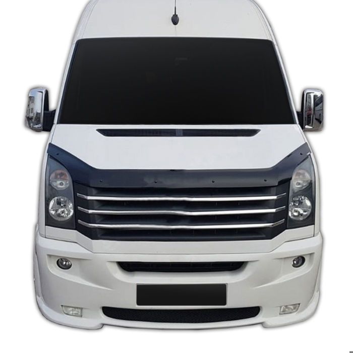Scoutt | Bonnet Bra Deflector Protection For Volkswagen Crafter 2012-2017, Aerodynamic, Easy Assembly, No Drilling Required