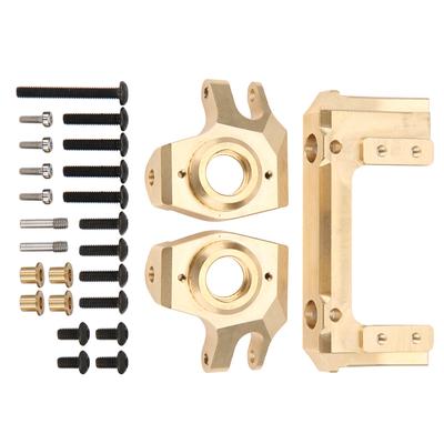 Brass Front Bumper Bracket Brass Axles Steering Knuckle for 1/10 RC Crawler SCX10 II