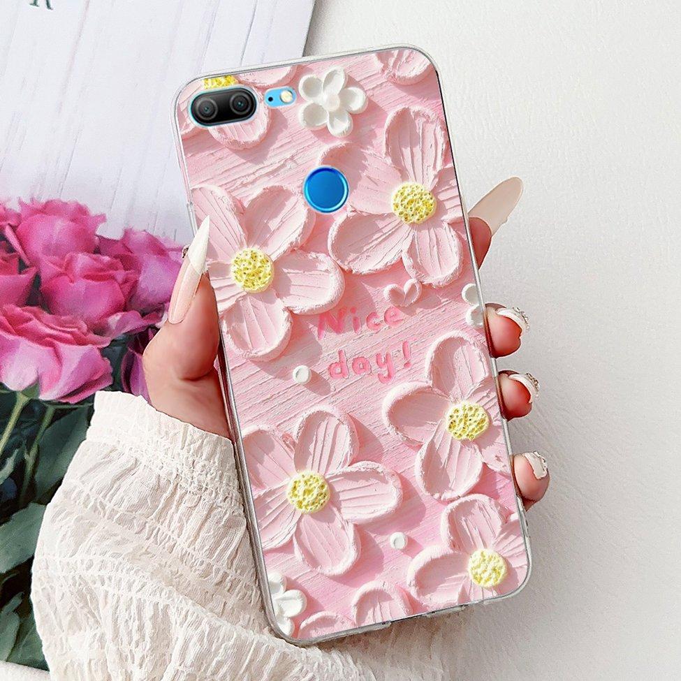 Clear For Honor 9 Lite Case Cute Cat Luxury Fashion Flowers Cool Boys Soft Bumper Cover For Honor 9Lite LLD-L21 Phone Case 5.65"