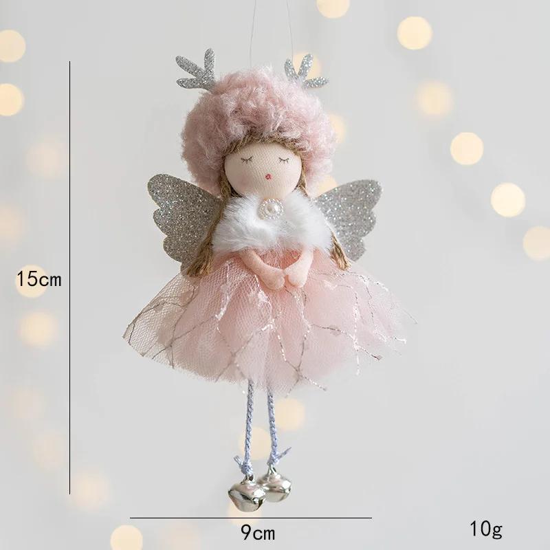 Christmas Decoration for Home, 4pcs Xmas Tree Pendant Ornaments, Navidad Angel Dolls Noel Natal New Year Gifts