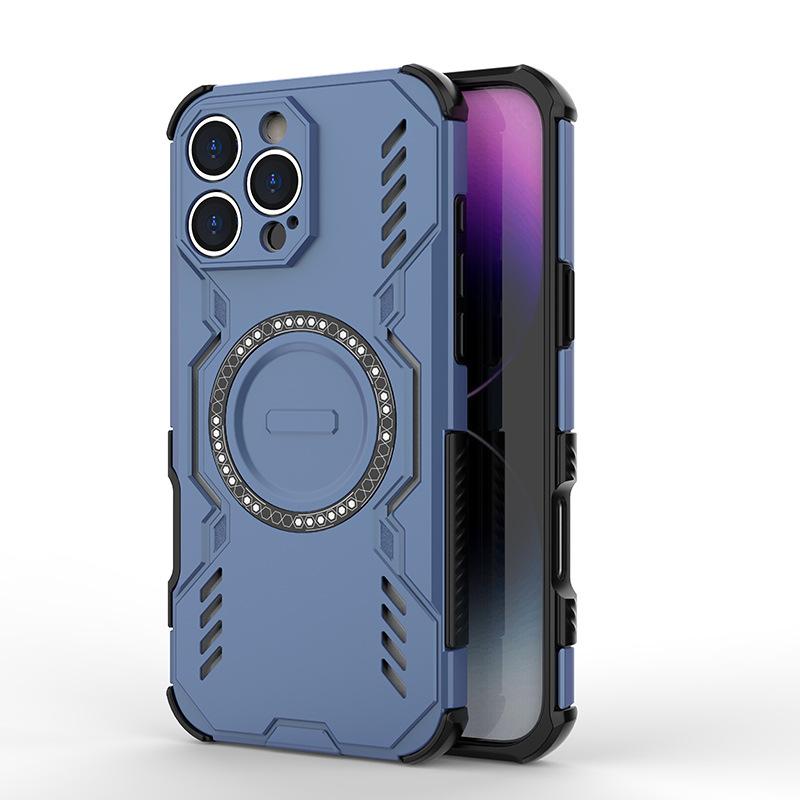 Suitable for iPhone16ProMax anti-drop mobile phone case, heat dissipation magnetic suction, Apple 15 Apple 16 mobile phone case protective case.