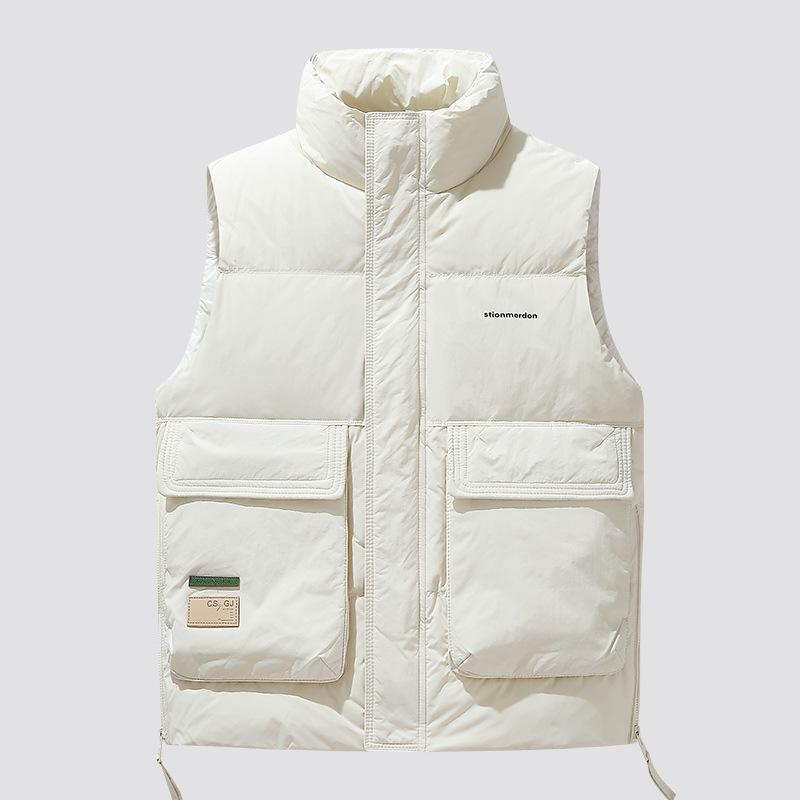 Herren Outdoor Ärmellose Stehkragen Daunenweste - Winter Warm, Lässige Sportjacke