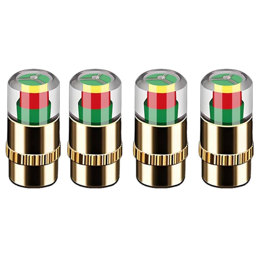 2.4Bar 36PSI Tyre Pressure Monitor Valve Caps Easy To Read 3 Color Eye Alert Tyre Valve Caps Pressure Monitor Indicator for Cars