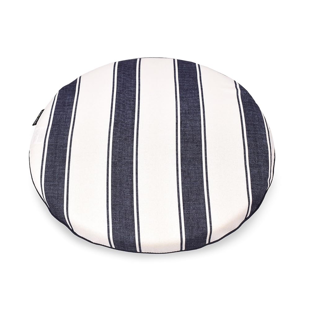 STYLE Decor Seat Cushion X French Chic Stripe Stylish Zabuton Car Cushion W3601400 (34cm 34cm)