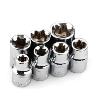 3/8 Inch Socket Wrenches Star Torx Bit Steel Silver Type E8 E10 E11 E12