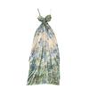 French Style Holiday Style Dress Women 2025 Summer Niche Design Sense Bustier Irregular Print Long Skirt