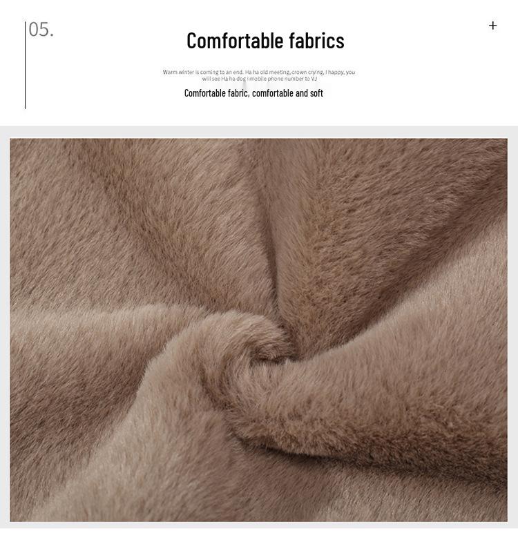 Pelzmütze im koreanischen Stil für Damen mit integriertem Schal und Ohrenschutz - Warmes Plüsch-Accessoire für Herbst/Winter