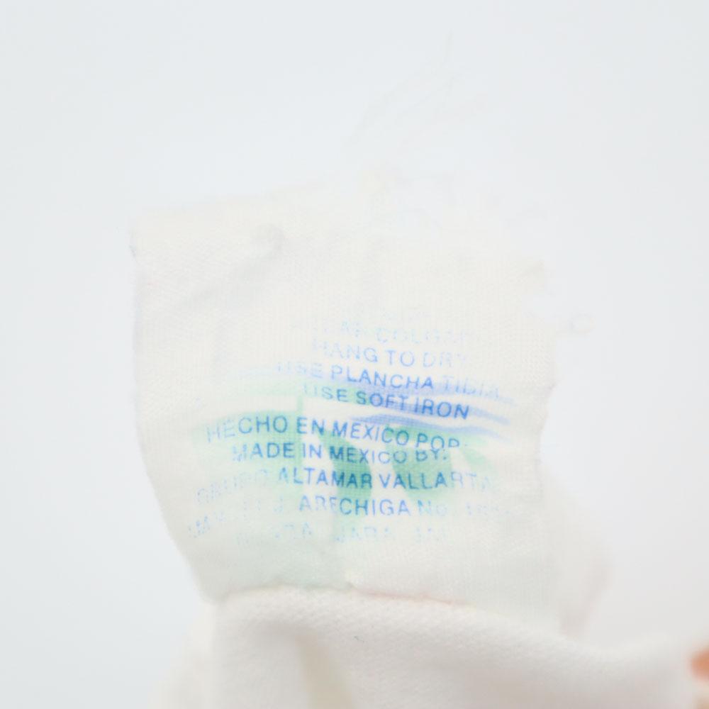 90s Print Short sleeve Single stitch T-shirt White system Old vintage Men's Used