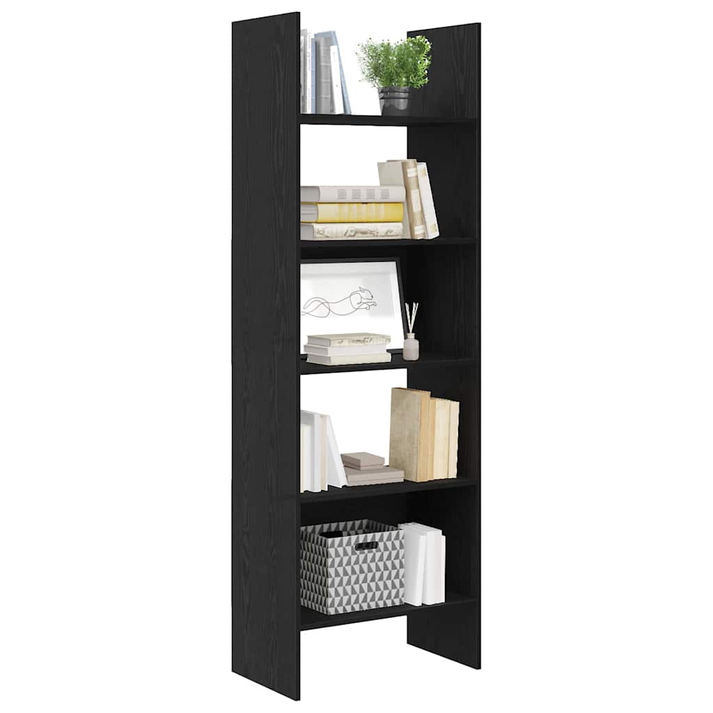 Bookshelf Black Oak Look 60 x 35 x 180 cm Engineered Wood