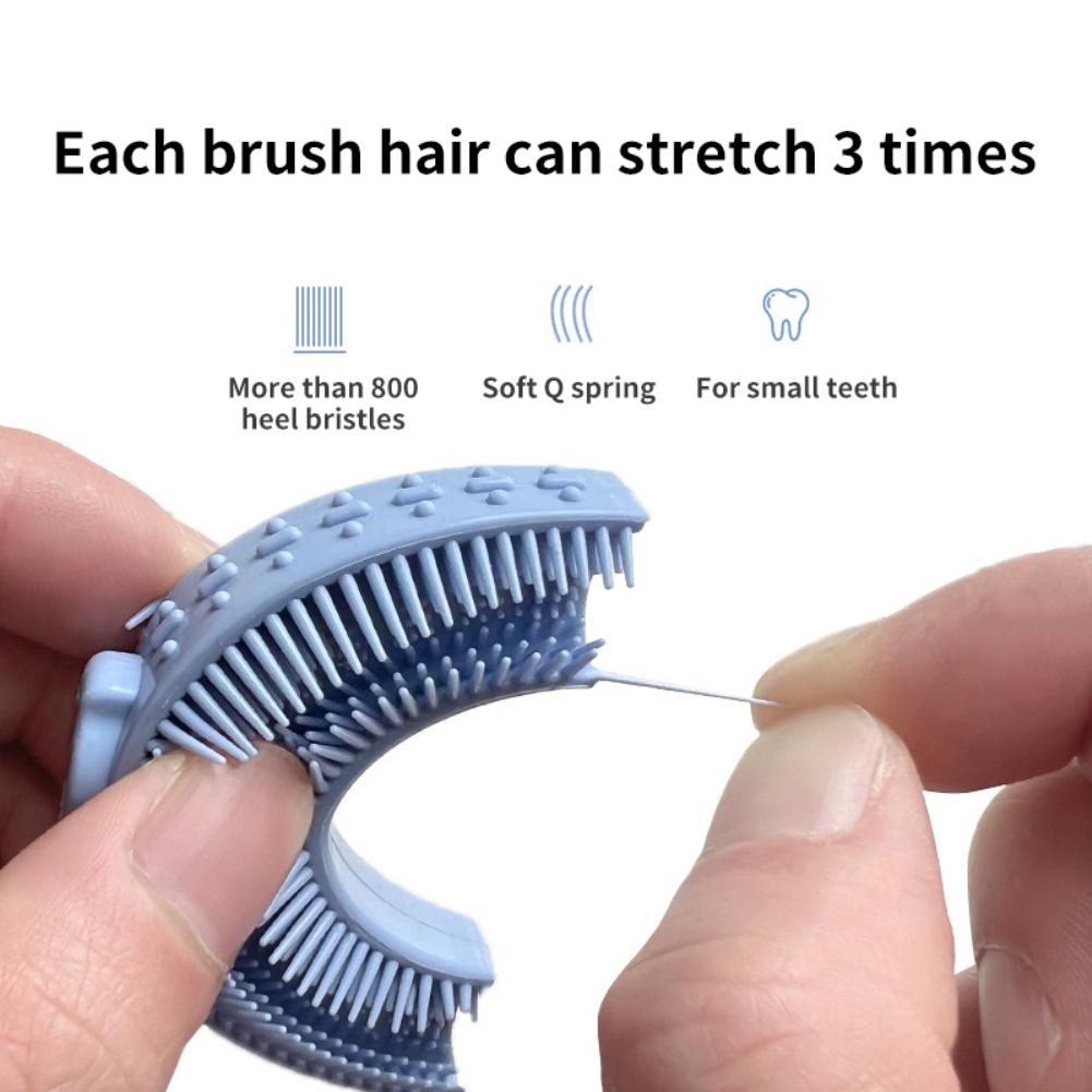 Children's Teeth Oral Care Cleaning Brush Baby Toothbrush 360 Degree U-shaped Soft Silicone Teethers Baby Toothbrush