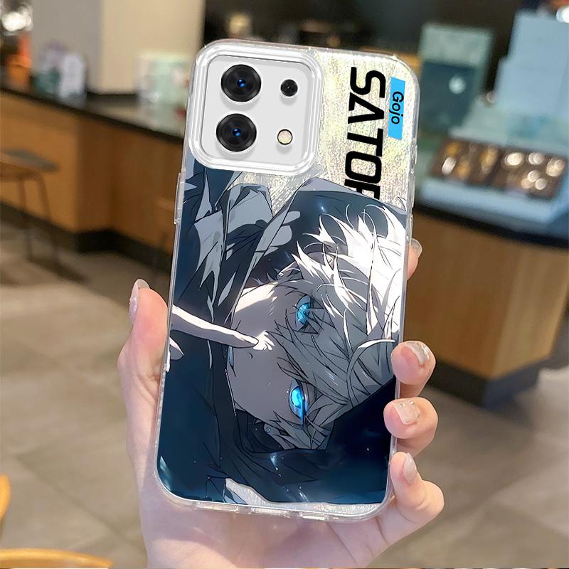 Jujutsu Kaisen Satoru Gojo Anime Farbverlauf Handyhülle für Redmi Note13 12 11 10 9 ProPlus 13C 12C 10C 9C A2 A1 Harte rutschfeste Hülle